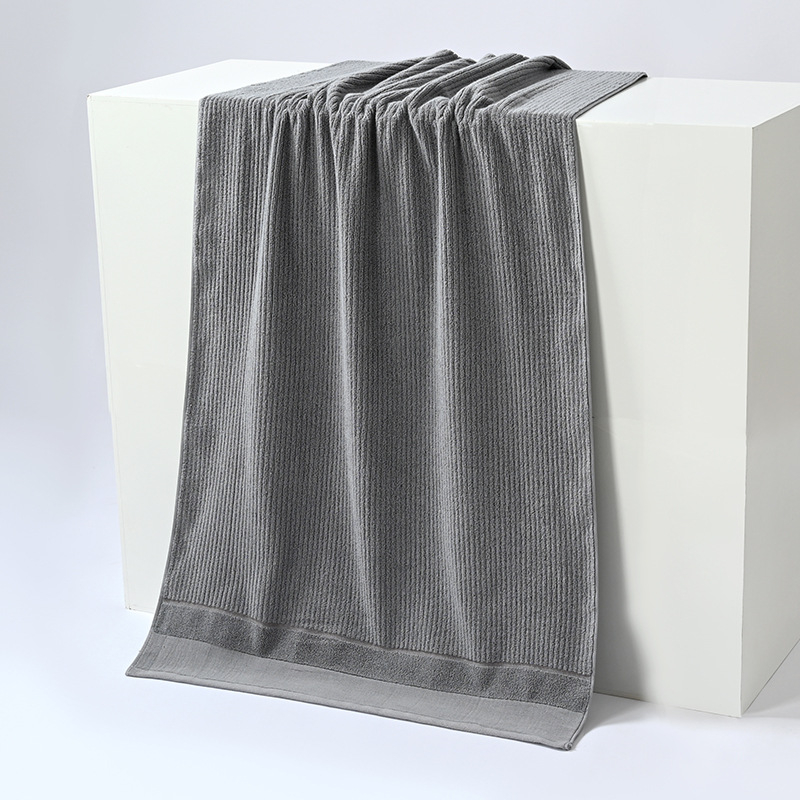 Kupaonski ručnik od 100% pamuka, velik, upijajući i debeli, Jacquard 32 niti, 300–400 g, za plažu i kućnu uporabu, Qianzi Bamboo
