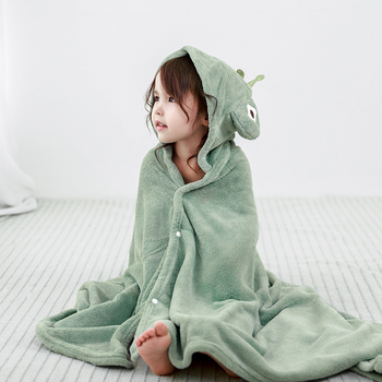 Παιδική πετσέτα μπάνιου με κουκούλα - κοραλλί φλίς, απορροφητική και γρήγορα στεγνώνει, 300–400 g, 40s νήματα, κέντημα και κομμένο βελούδο