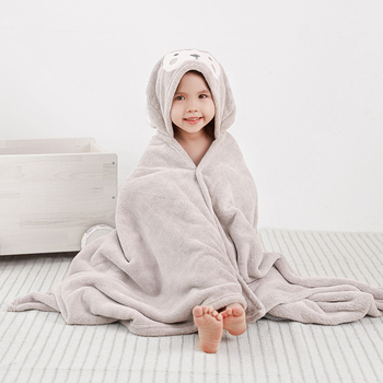 Παιδική πετσέτα μπάνιου με κουκούλα - κοραλλί φλίς, απορροφητική και γρήγορα στεγνώνει, 300–400 g, 40s νήματα, κέντημα και κομμένο βελούδο