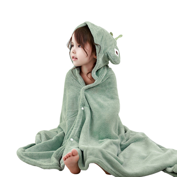 Παιδική πετσέτα μπάνιου με κουκούλα - κοραλλί φλίς, απορροφητική και γρήγορα στεγνώνει, 300–400 g, 40s νήματα, κέντημα και κομμένο βελούδο