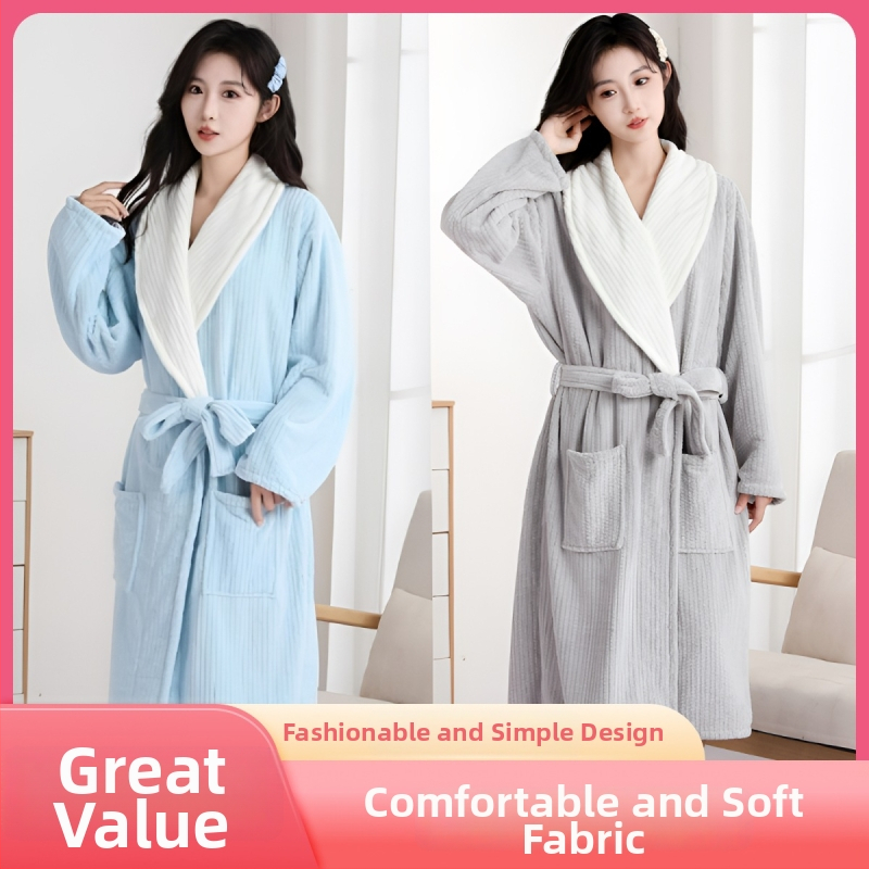 Ρομπάκι μπάνιου από Coral Fleece, πλήρης κάλυψη σώματος, 150D Jacquard, οικιακή ενδυμασία