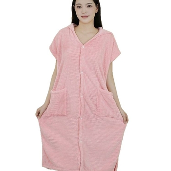 Nosivi ručnik za kupanje s kapuljom – koralni fleece, 500 g+, 150D Jacquard, ručnik za kupanje/plaza