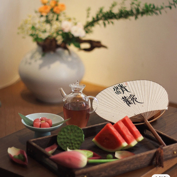 Порцеланова плодова чиния, новокитайски стил