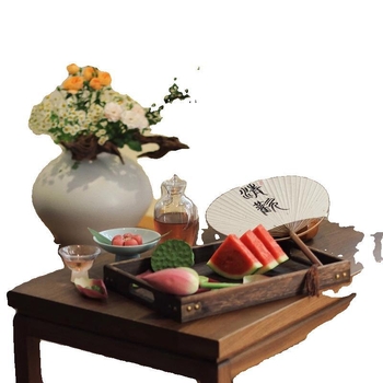 Порцеланова плодова чиния, новокитайски стил