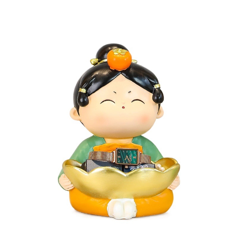 Sveķu dekoratīvs trauks atslēgām Tang dinastijas stilā ar krāsotu virsmu, Tang Yi zīmols