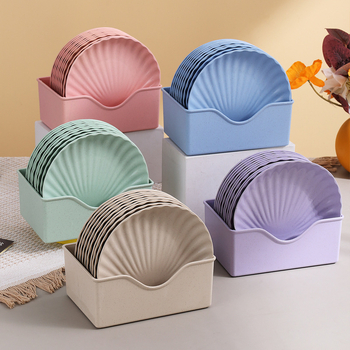 Kvietinių šiaudų indas - netaisyklingo formato, nordiško stiliaus vaisių lėkštė, pritaikoma, tinkama dovanai, mikrobangų krosnelėje netinka