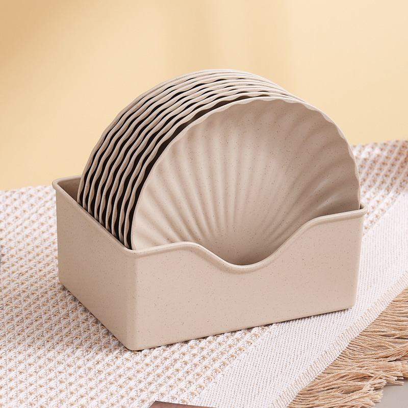 Kvietinių šiaudų indas - netaisyklingo formato, nordiško stiliaus vaisių lėkštė, pritaikoma, tinkama dovanai, mikrobangų krosnelėje netinka