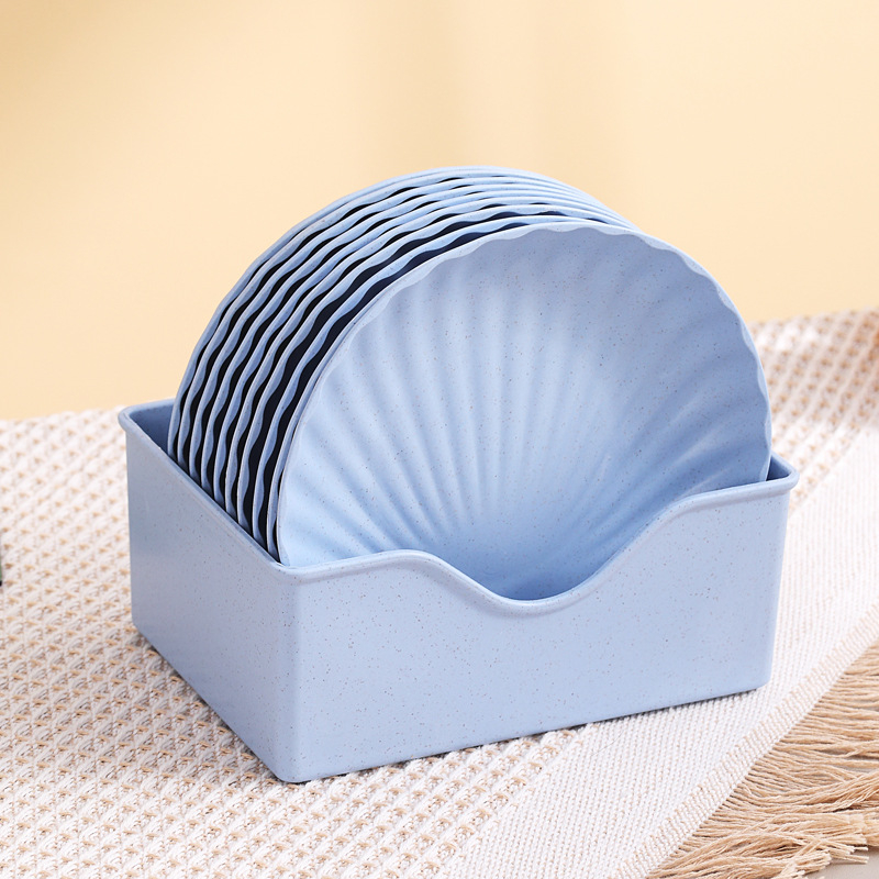 Kvietinių šiaudų indas - netaisyklingo formato, nordiško stiliaus vaisių lėkštė, pritaikoma, tinkama dovanai, mikrobangų krosnelėje netinka