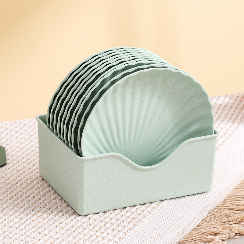 Kvietinių šiaudų indas - netaisyklingo formato, nordiško stiliaus vaisių lėkštė, pritaikoma, tinkama dovanai, mikrobangų krosnelėje netinka