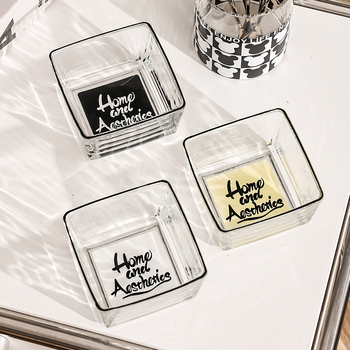 Стъклена чиния за плодове за домашна употреба, прост стил, първокласно качество