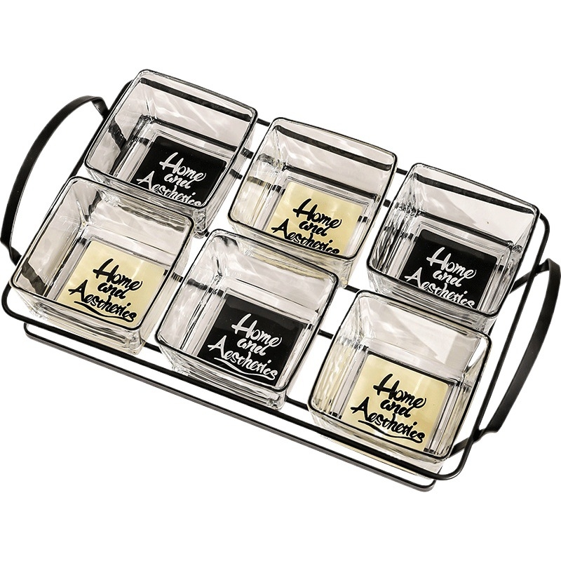 Стъклена чиния за плодове за домашна употреба, прост стил, първокласно качество