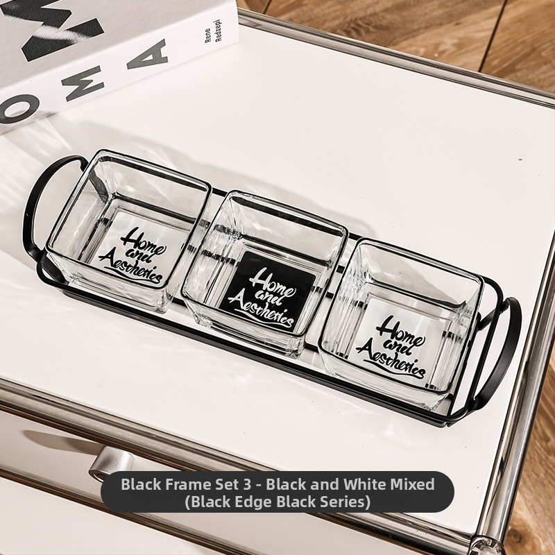 Стъклена чиния за плодове за домашна употреба, прост стил, първокласно качество