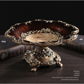 Чиния за плодове, европейски стил, луксозна ретро визия за дневната, метал, изчистен универсален дизайн, първокласно качество