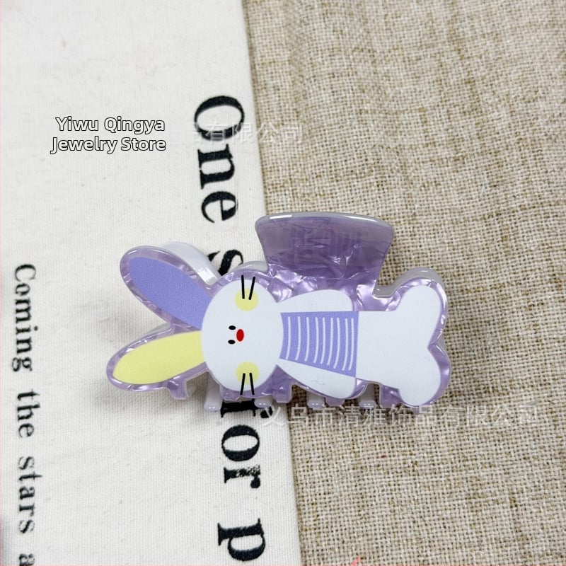 Ακρυλικό κλιπ μαλλιών με γκριπερ, παιδικό αγροτικό στυλ, φρέσκο και γλυκό, αξεσουάρ μαλλιών