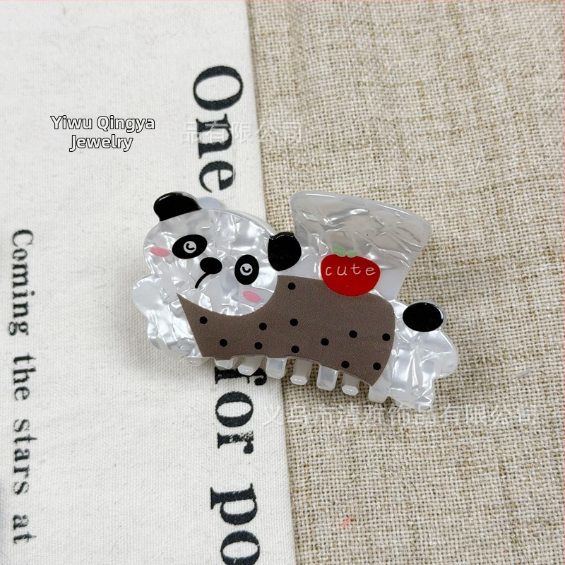 Ακρυλικό κλιπ μαλλιών με γκριπερ, παιδικό αγροτικό στυλ, φρέσκο και γλυκό, αξεσουάρ μαλλιών