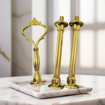 Пластмасова корона в европейски стил — стойка за плодови чинии, триредова десертна подложка за сватби и партита