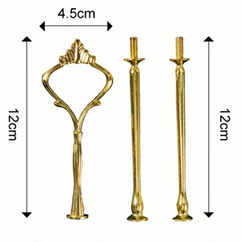 Пластмасова корона в европейски стил — стойка за плодови чинии, триредова десертна подложка за сватби и партита