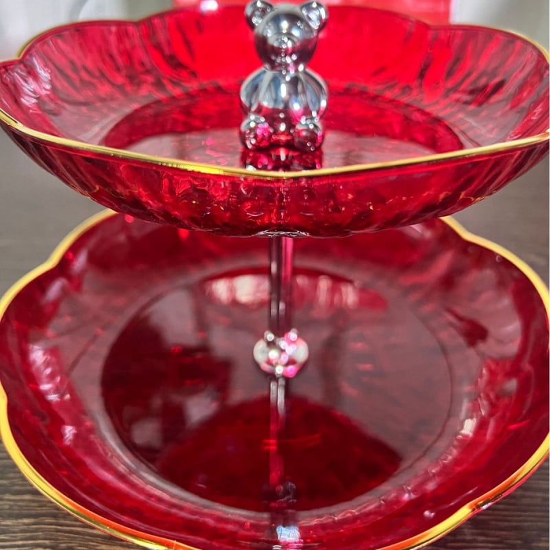 Пластмасова корона в европейски стил — стойка за плодови чинии, триредова десертна подложка за сватби и партита