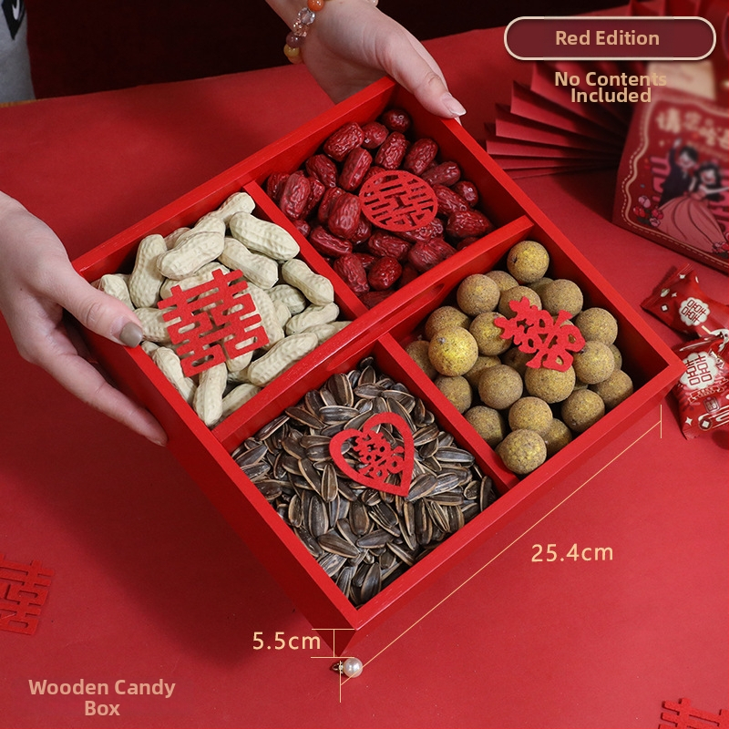 Hi rabbit ръчно преплетена кошничка за плодове с четири секции, декорация за нов дом