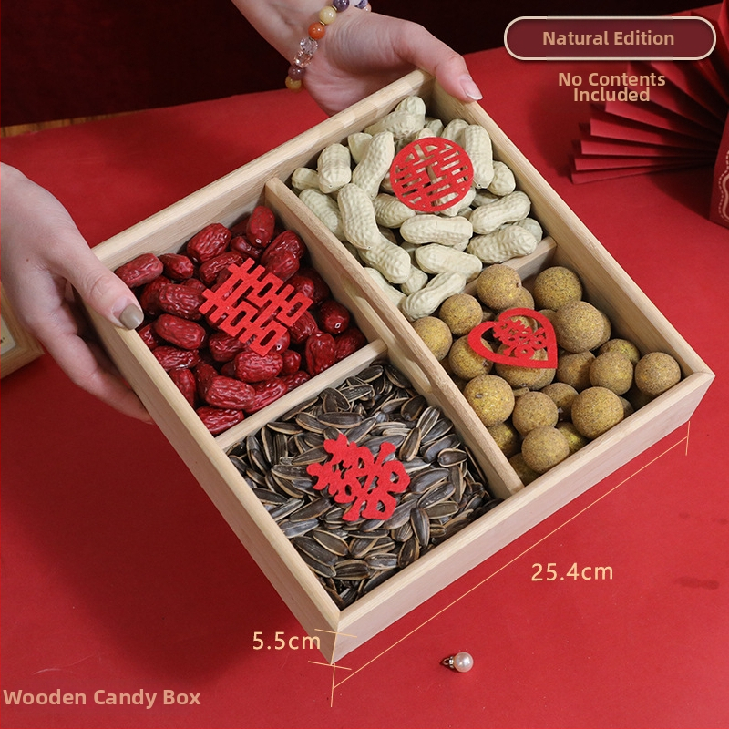 Hi rabbit ръчно преплетена кошничка за плодове с четири секции, декорация за нов дом