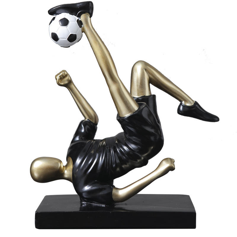 Fudbalska figurica - moderni minimalistički ukras od smole; Materijal: Smola; Stil: Moderni minimalistizam; Pakiranje: Karton