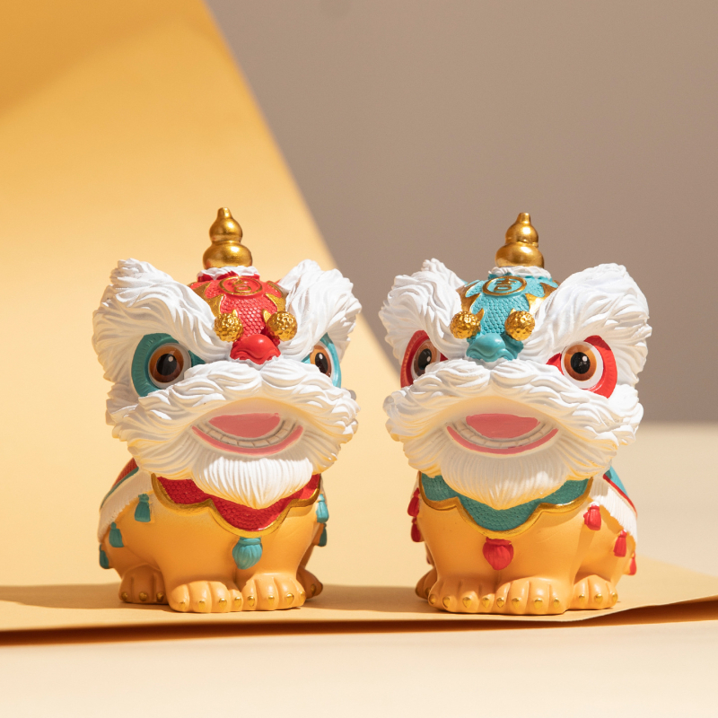 Juzheng Leona statuja no sveķiem Ķīniešu stilā SDFF-1 mājas dekors