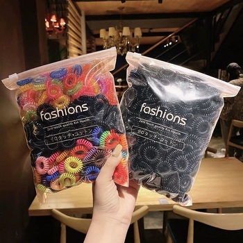 Δαχτυλίδι μαλλιών σε γραμμή τηλεφώνου, πλαστικό/ρητίνη, χειροποίητο, Zhang Guan Li Dai, άνοιξη 2024, στυλ φρέσκο και άνετο