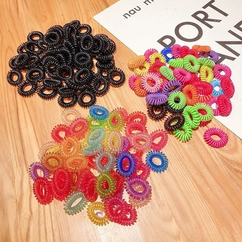 Δαχτυλίδι μαλλιών σε γραμμή τηλεφώνου, πλαστικό/ρητίνη, χειροποίητο, Zhang Guan Li Dai, άνοιξη 2024, στυλ φρέσκο και άνετο