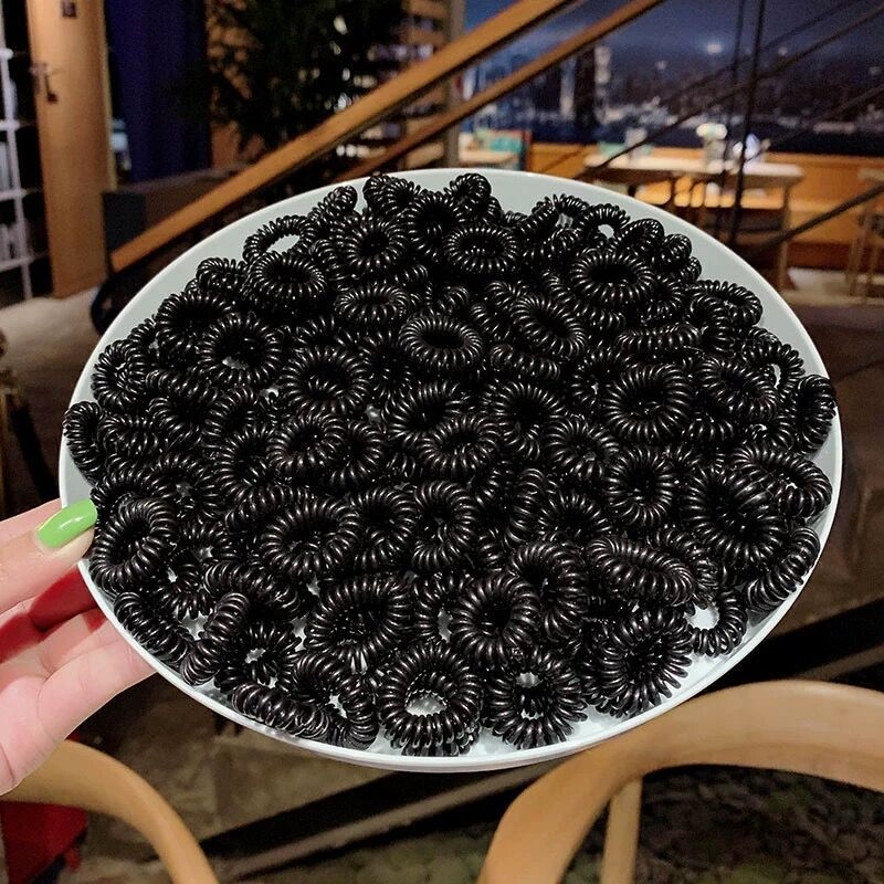 Δαχτυλίδι μαλλιών σε γραμμή τηλεφώνου, πλαστικό/ρητίνη, χειροποίητο, Zhang Guan Li Dai, άνοιξη 2024, στυλ φρέσκο και άνετο