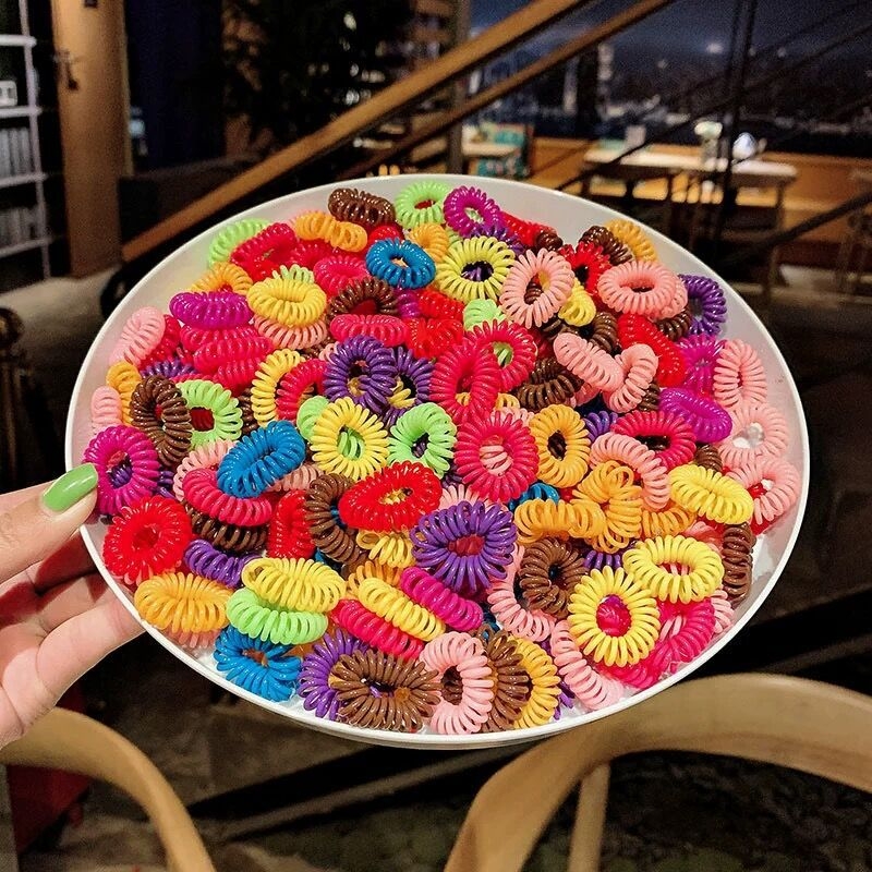 Δαχτυλίδι μαλλιών σε γραμμή τηλεφώνου, πλαστικό/ρητίνη, χειροποίητο, Zhang Guan Li Dai, άνοιξη 2024, στυλ φρέσκο και άνετο