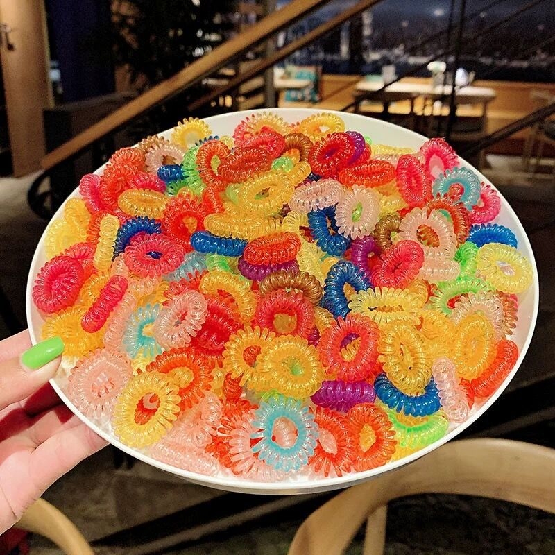 Δαχτυλίδι μαλλιών σε γραμμή τηλεφώνου, πλαστικό/ρητίνη, χειροποίητο, Zhang Guan Li Dai, άνοιξη 2024, στυλ φρέσκο και άνετο