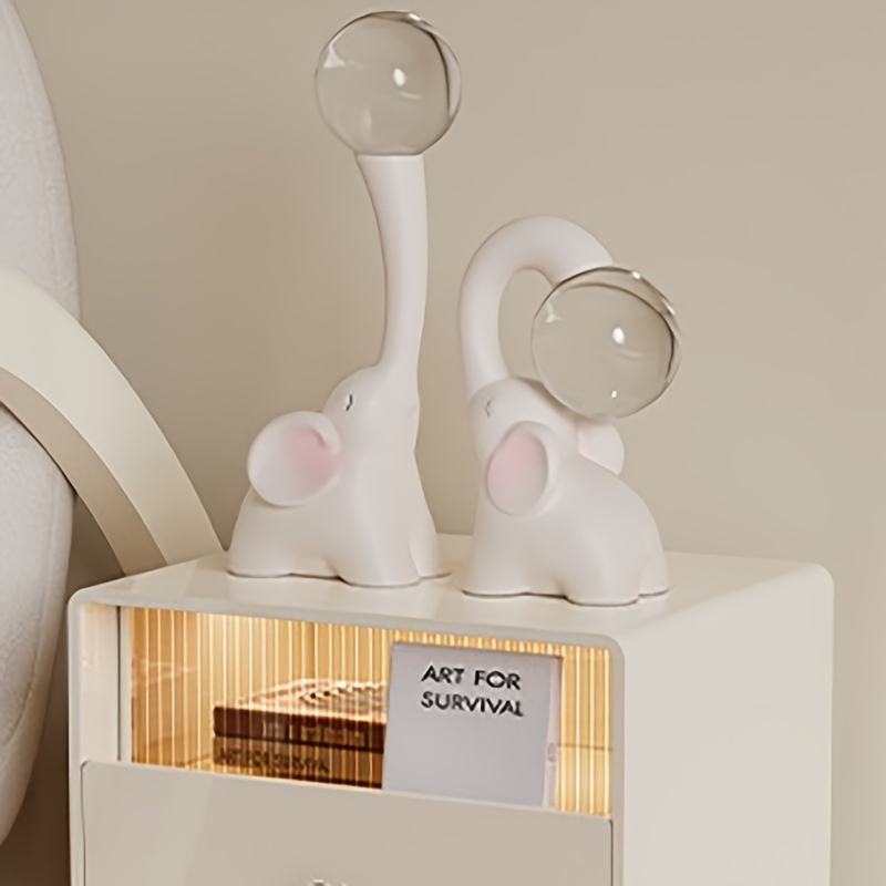 Слонова фигурка – синтетична смола, модерен минималистичен стил, занаяти от смола, картонна опаковка