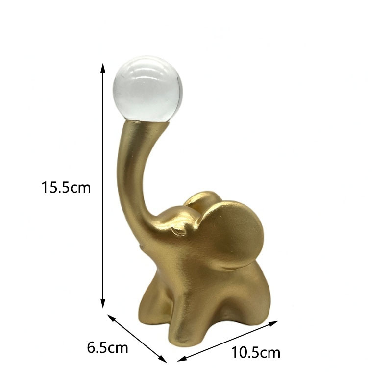 Слонова фигурка – синтетична смола, модерен минималистичен стил, занаяти от смола, картонна опаковка