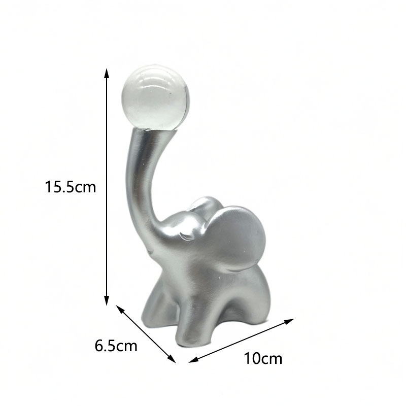 Слонова фигурка – синтетична смола, модерен минималистичен стил, занаяти от смола, картонна опаковка