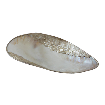 Дълбок поднос за съхранение на бижута и козметика, костен порцелан, неравна форма, повърхност от едно парче, модерен минимализъм