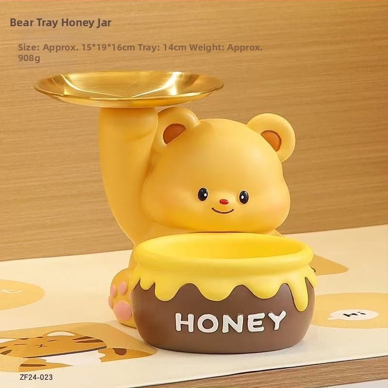 Сладко мече – държач за ключове за входното антре, синтетична смола, модерен минималистичен стил, картонена опаковка