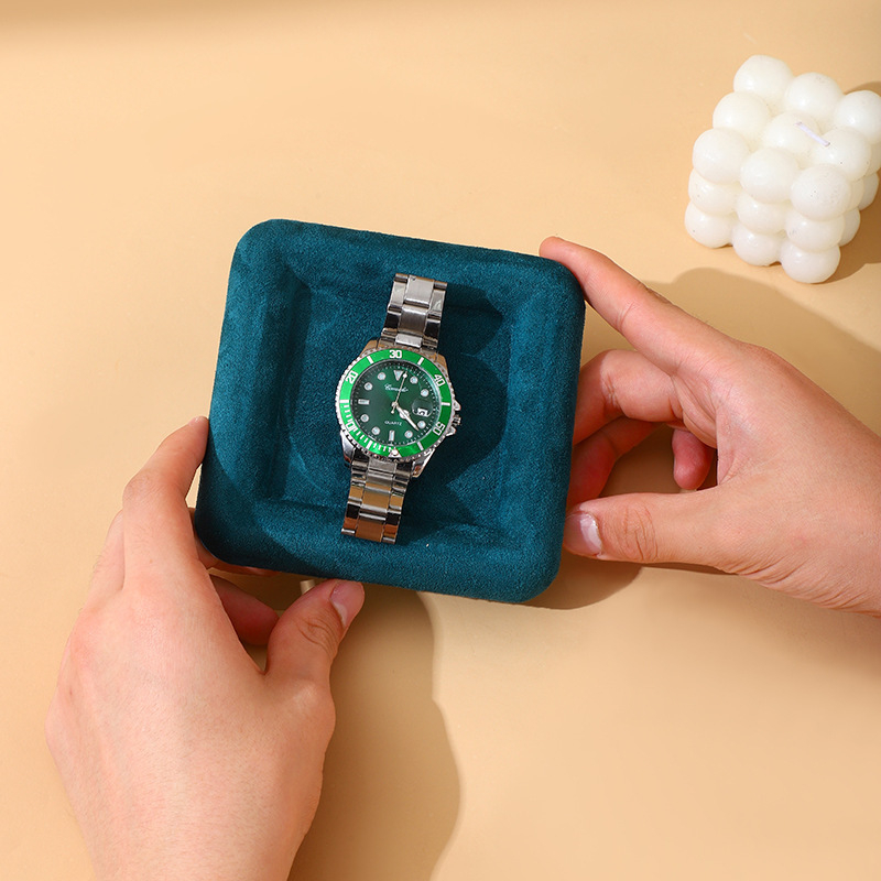 Tavă pentru bijuterii din catifea, cu căptușeală din flanel, dreptunghiulară, cu un singur strat