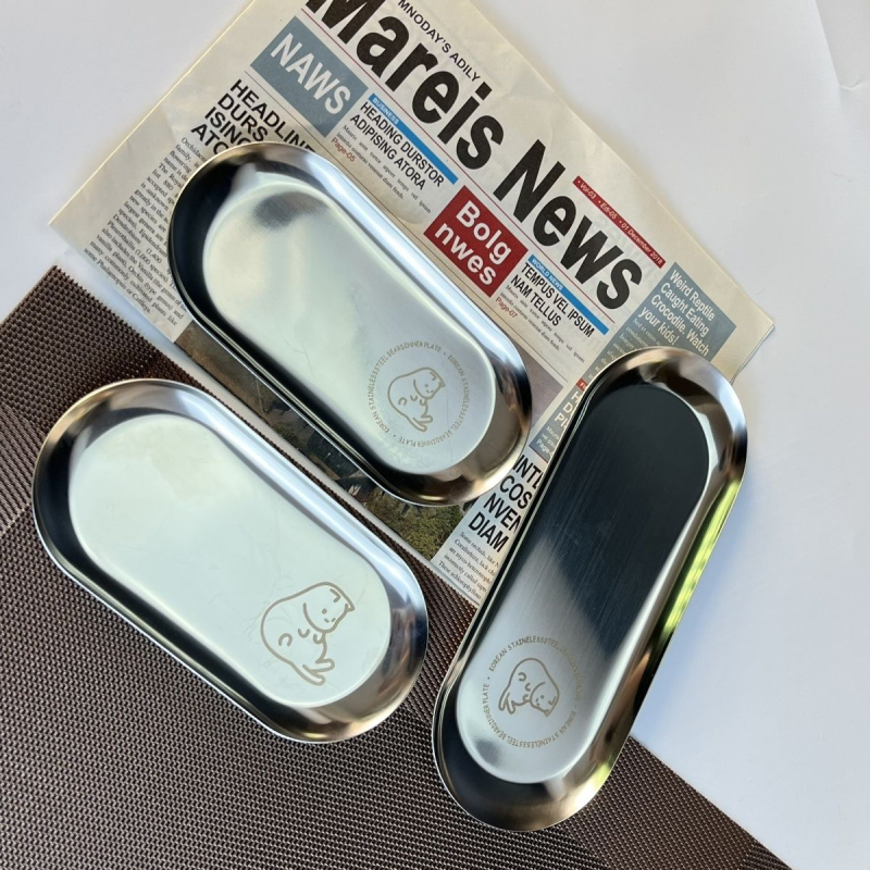 Korea-stiilis roostevabast terasest küpsetustaldrik – ristkülikukujuline magusto- ja tortide plaat, mitmekülgne küpsetustaldrik