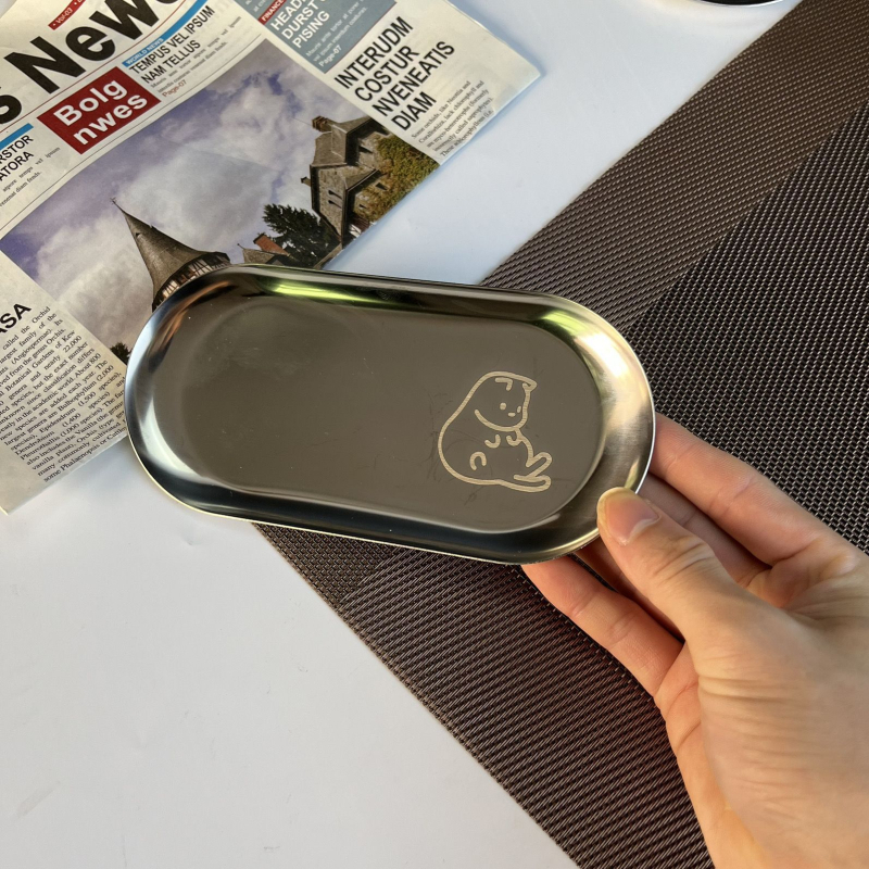 Korea-stiilis roostevabast terasest küpsetustaldrik – ristkülikukujuline magusto- ja tortide plaat, mitmekülgne küpsetustaldrik