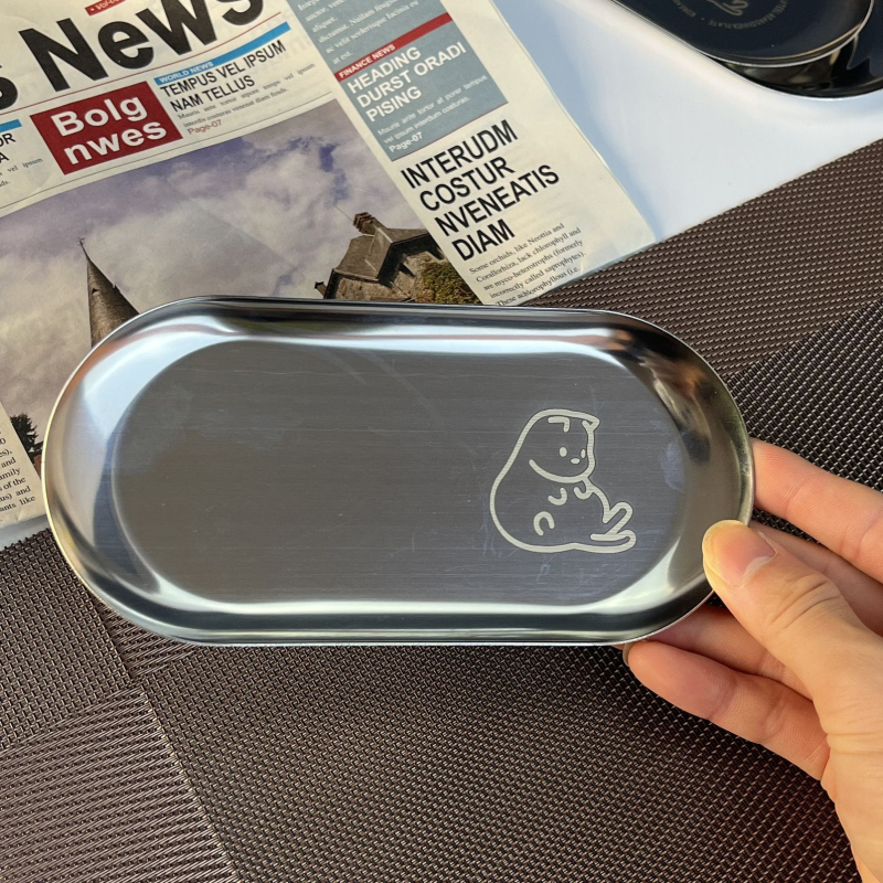 Korea-stiilis roostevabast terasest küpsetustaldrik – ristkülikukujuline magusto- ja tortide plaat, mitmekülgne küpsetustaldrik