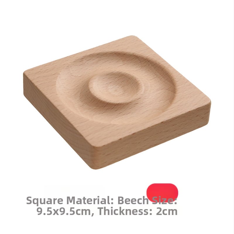 Karkötő kiállító állvány – masszívfa konstrukció, kétszintű, művészi stílus