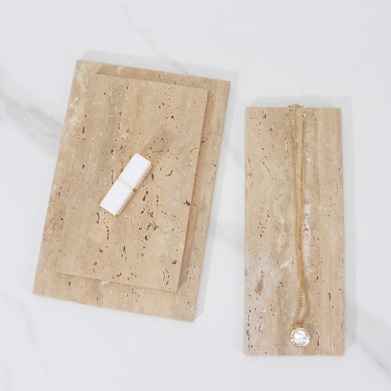 Taisnstūra marmora trauks mājas kosmētikas un juvelierizstrādājumu uzglabāšanai – Nordic greznums, akmens, pulēta virsma, roku darbs, Zīmols Musi (Materiāls: Akmens; Virsma: Pulēta; Rokdarbs: Roku darbs; Zīmols: Musi)