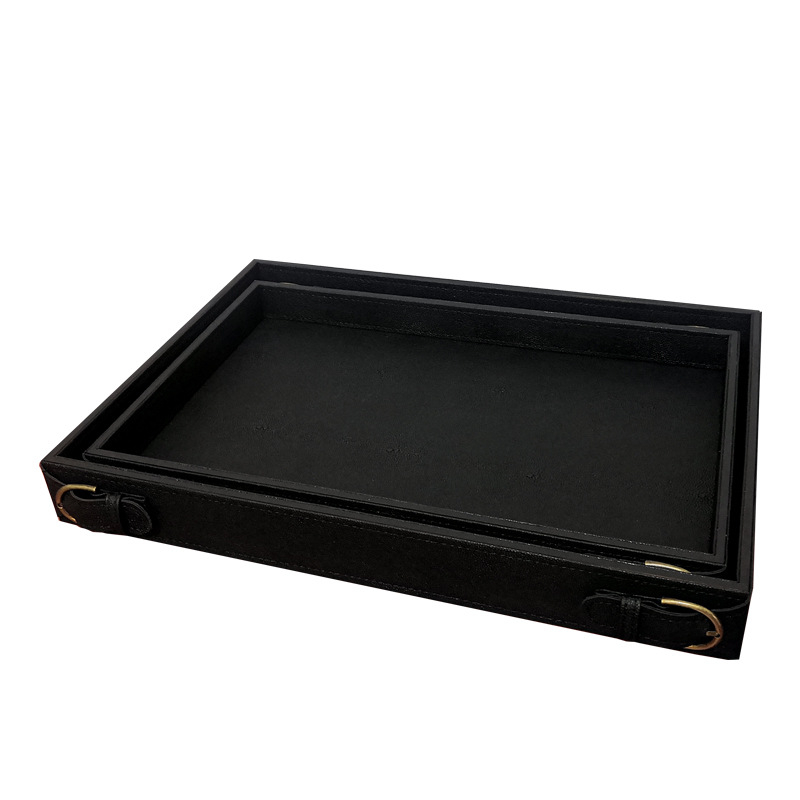 Tējas paplāte - Materiāli: koks, āda, metāls un flanels; Stils: jauns ķīniešu stils; Forma: taisnstūra; Pārklājuma process: 38431127446; Iepakojums: kartons