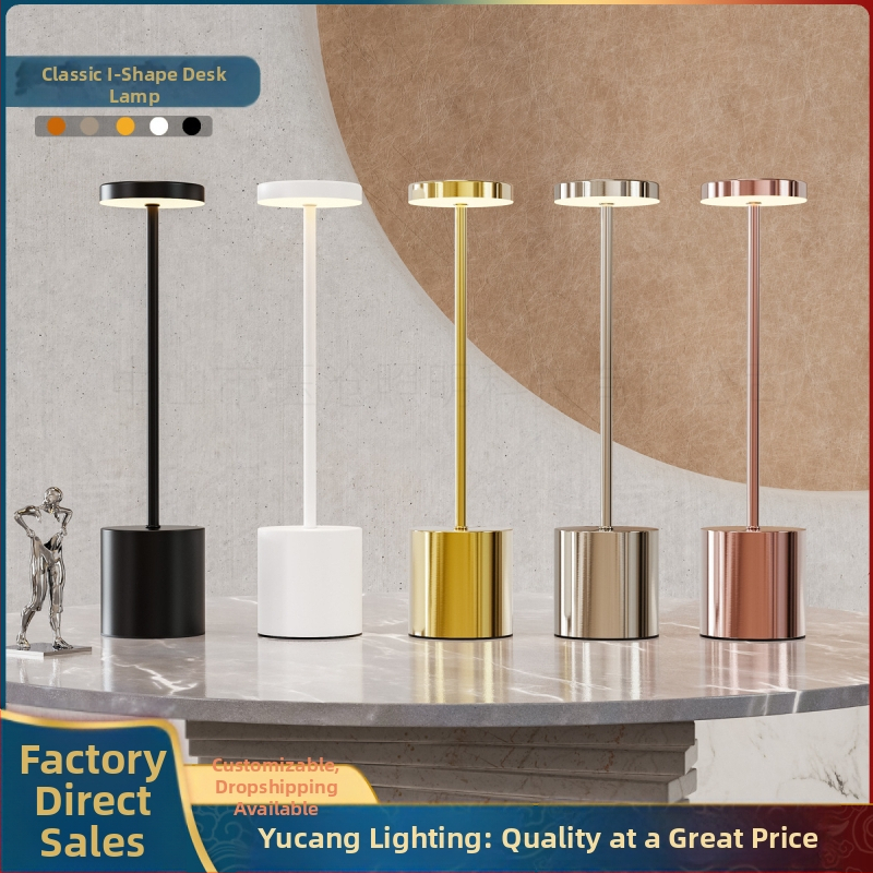 I-tvarná kovová LED stolná lampa, jednoduchý moderný štýl, model Yczm-011, ≤36V