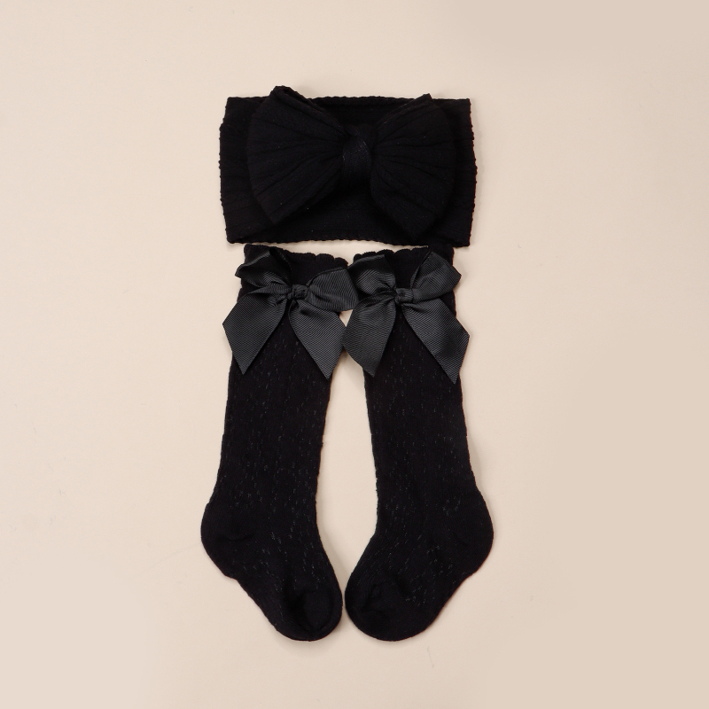 Ins стил плетен ободок за глава и комплект чорапи за бебета, корона форма, Twist шарка, Princess серия, подходящ за деца до 3 години, подарък комплект