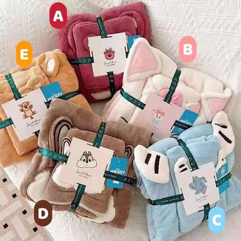 Σετ παιδικών πετσετών μπάνιου και παραλίας σειρά Strawberry Bear, 3D σχέδιο, Microfiber, 150D, 100–120 g, Plain Weave