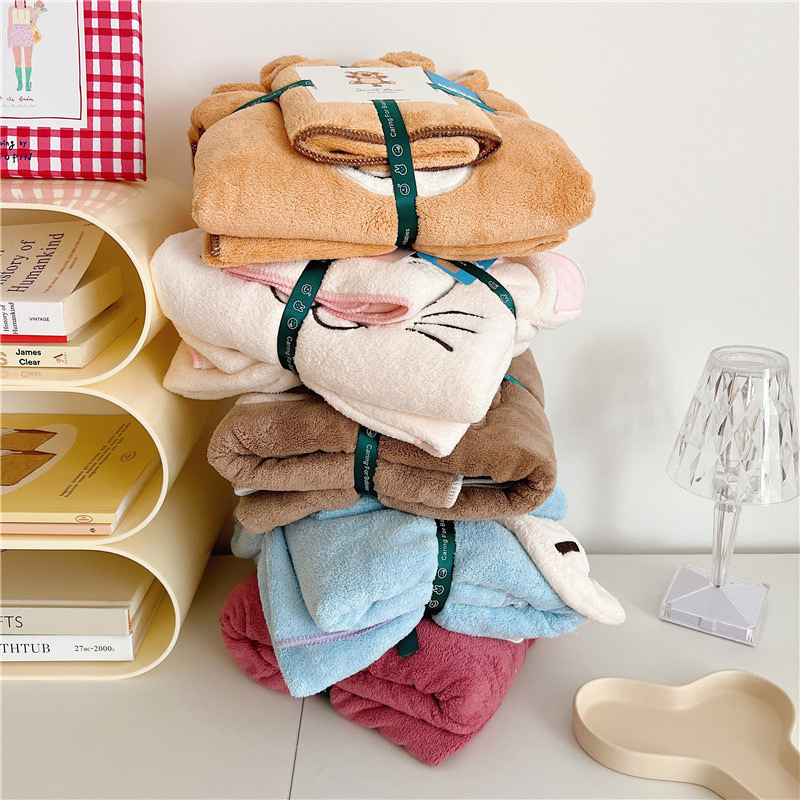 Σετ παιδικών πετσετών μπάνιου και παραλίας σειρά Strawberry Bear, 3D σχέδιο, Microfiber, 150D, 100–120 g, Plain Weave