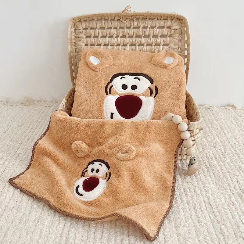 Σετ παιδικών πετσετών μπάνιου και παραλίας σειρά Strawberry Bear, 3D σχέδιο, Microfiber, 150D, 100–120 g, Plain Weave