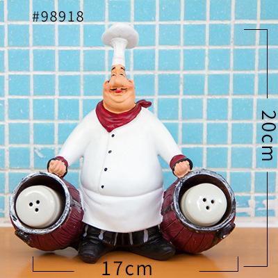 Figurica kuhara u američko-seoskom retro stilu, skulptura od smole, modernistički minimalistički dizajn (Materijal: Smola; Proces: Retro; Stil: Modern Minimalizam; Proizvodnja: Skulptura)