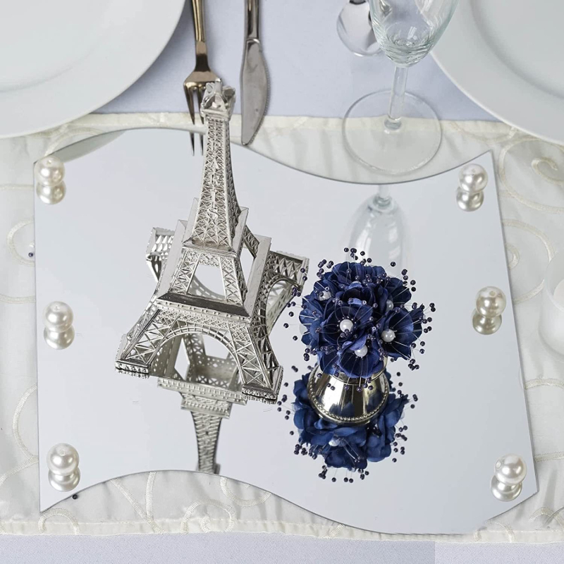 Акрилен огледален поднос за свещи (чиния за плодове; първокласно качество; стил: нов китайски стил)